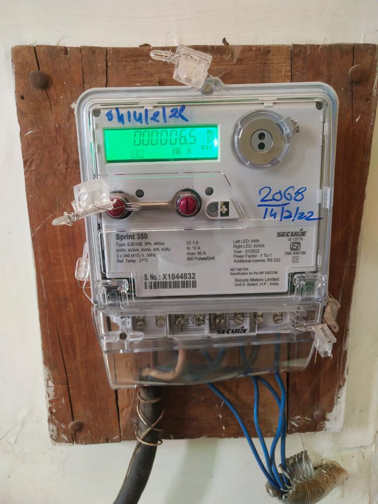 Net Meter installed by Discom