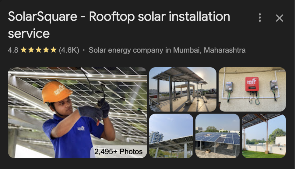 solarsquare google review